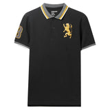 Giordano Men Polo Shirt Men Embroidered 3D Lion Multi Color Polo Men Embroidery Contrast Color Polo Fashion Camisa Polo
