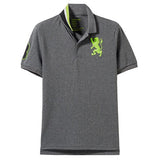 Giordano Men Polo Shirt Men Embroidered 3D Lion Multi Color Polo Men Embroidery Contrast Color Polo Fashion Camisa Polo