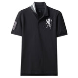 Giordano Men Polo Shirt Men Embroidered 3D Lion Multi Color Polo Men Embroidery Contrast Color Polo Fashion Camisa Polo