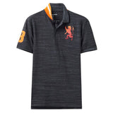 Giordano Men Polo Shirt Men Embroidered 3D Lion Multi Color Polo Men Embroidery Contrast Color Polo Fashion Camisa Polo