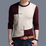2020 Autumn Casual Men's Sweater O-Neck Slim Fit Knittwear Mens Sweaters Pullovers Pullover Men Pull Homme M-3XL