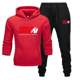 Tracksuit Fashion GORILLA WEAR Sportswear Two Piece Sets All Cotton Fleece Thick hoodie+Pants Sporting Suit