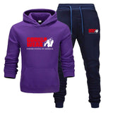 Tracksuit Fashion GORILLA WEAR Sportswear Two Piece Sets All Cotton Fleece Thick hoodie+Pants Sporting Suit