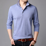 2020 Top Grade New Fashion Brands Polo Shirt Mens Solid Color Long Sleeve Slim Fit Boys Korean Poloshirt Casual Men Clothing