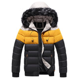 Fashion Men Hooded Fur Collar Parkas 2020 Winter Men's Thick Warm Parkas Jackets Male Cotton Thermal Outdoor Windproof Outerwear