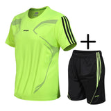 Running T Shirt Men Sport GYM Tshirt Short Sleeve Football Basketball Tennis Shirt Quick Dry Fitness Sports Set Suits Sportswear