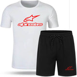 Alpinestar Fashion T-shirt Shorts Men's Sportswear Summer Men's Suit Clothes Short-sleeved T-shirt Shorts Beach Casual Sets 2PC