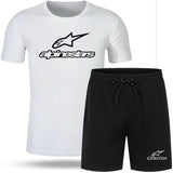 Alpinestar Fashion T-shirt Shorts Men's Sportswear Summer Men's Suit Clothes Short-sleeved T-shirt Shorts Beach Casual Sets 2PC