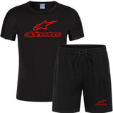 Alpinestar Fashion T-shirt Shorts Men's Sportswear Summer Men's Suit Clothes Short-sleeved T-shirt Shorts Beach Casual Sets 2PC
