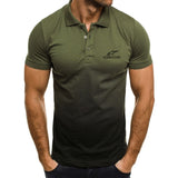Alpinestars Men Polo Men Military Slim Polo Shirt Short Sleeve Polo Shirt Gradient Color Polo Summe Casual Fashion Men Tops