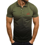 Alpinestars Men Polo Men Military Slim Polo Shirt Short Sleeve Polo Shirt Gradient Color Polo Summe Casual Fashion Men Tops