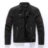 2020 New Men's PU Leather Jacket Plus Velvet Warm Zipper Coat Male Windproof Motorcycle Jacket Coats Man Leather Biker Outwear