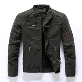 2020 New Men's PU Leather Jacket Plus Velvet Warm Zipper Coat Male Windproof Motorcycle Jacket Coats Man Leather Biker Outwear