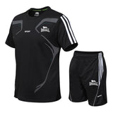 Running T Shirt Men Sport GYM Tshirt Short Sleeve Football Basketball Tennis Shirt Quick Dry Fitness Sports Set Suits Sportswear