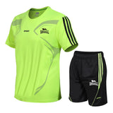 Running T Shirt Men Sport GYM Tshirt Short Sleeve Football Basketball Tennis Shirt Quick Dry Fitness Sports Set Suits Sportswear